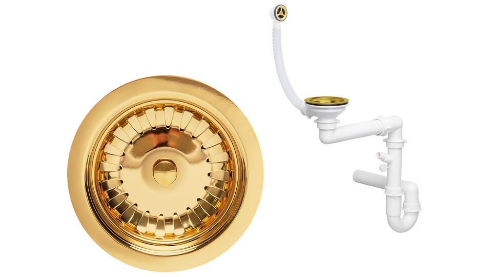 Klasický zlatý jednokomorový sifon